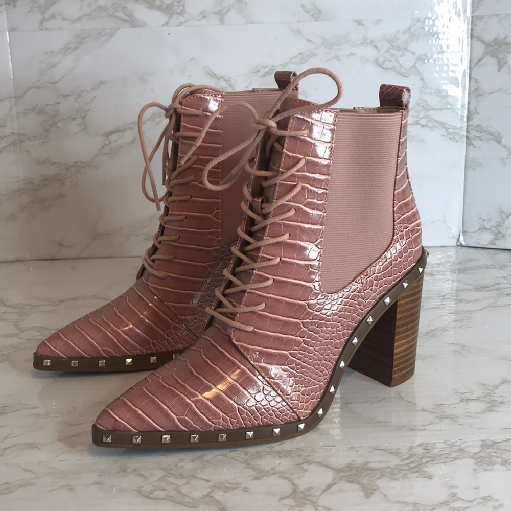 Charles By Charles David Debate studded chunky block heel Booties size 8